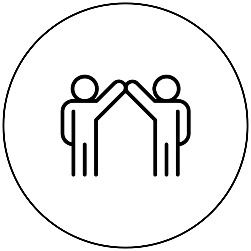 Logo indumentaria mujer circular simple negro